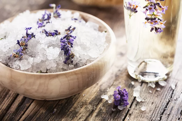 aromatherapy-lavender-bath-salt-and-massage-oil-173234610