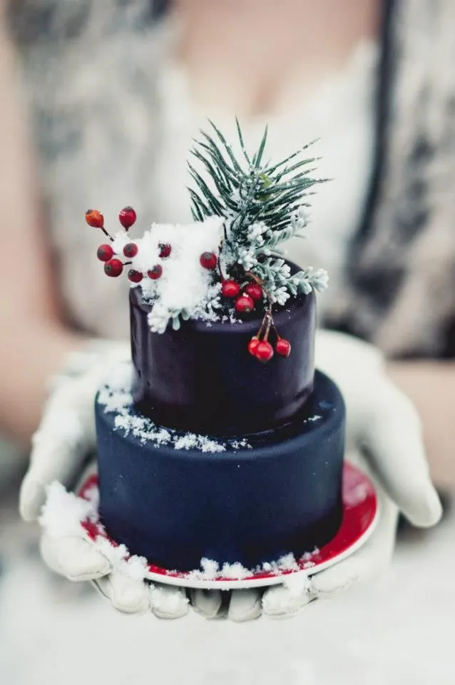 Navy-Blue-Christmas-mini-wedding-cake