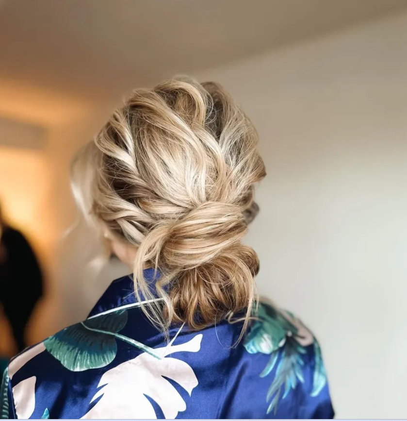 An Elegant & Undone Low Bun