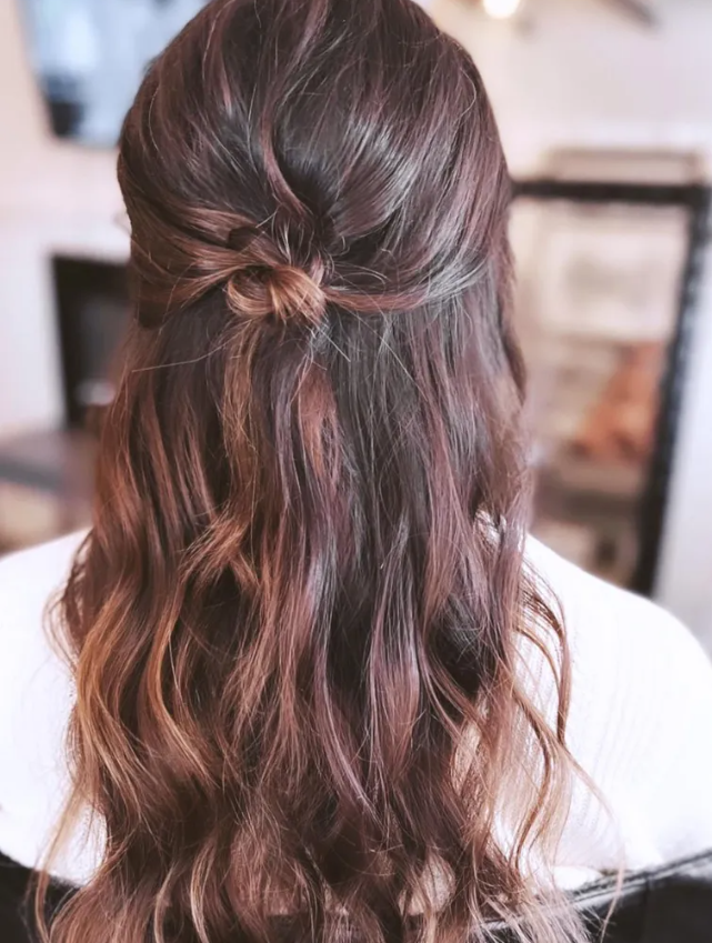 Wavy Boho Half-Up Hairstyle 