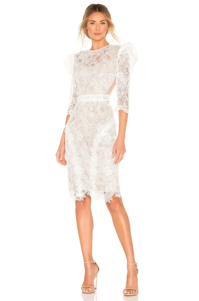 112566-lace-sheer-puff-sleeve-wedding-dress