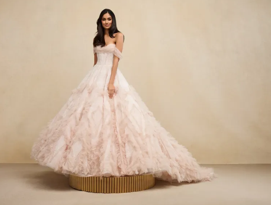 The Best Pale Pink Wedding Dress
