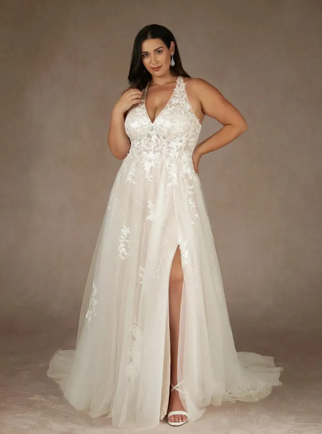 Best A-Line Plus-Size Wedding Dress