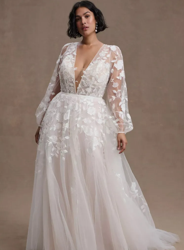 Best Long Sleeve Plus-Size Wedding Dress