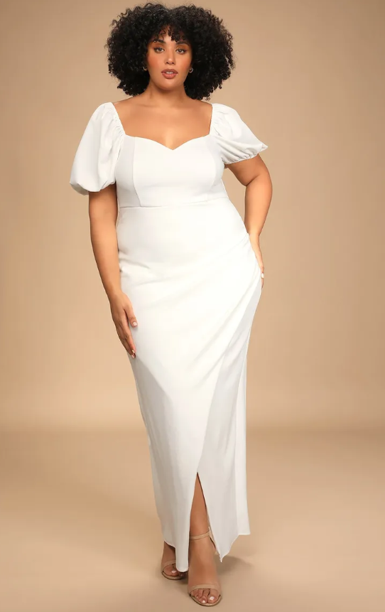 Best Simple Plus-Size Wedding Dress: