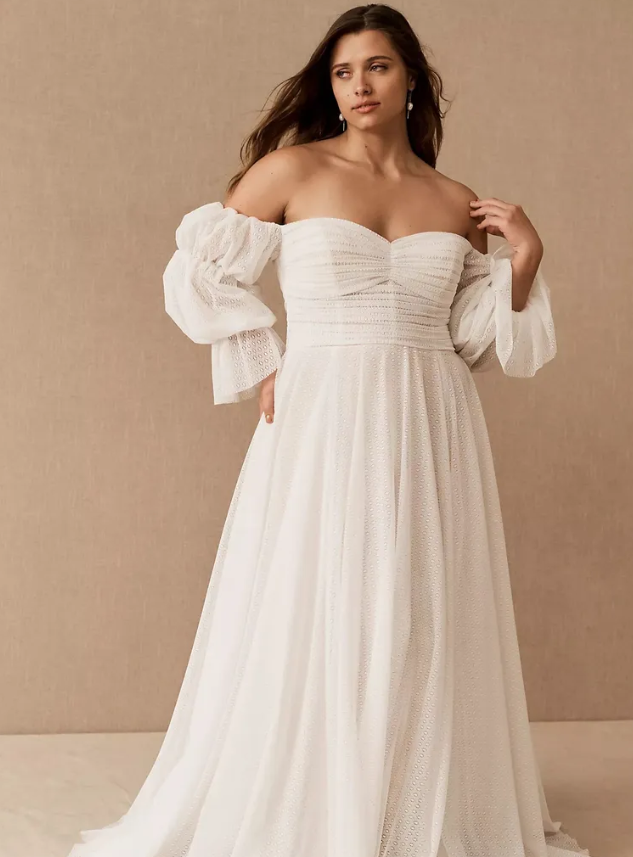 Best Off-the-Shoulder Plus-Size Wedding Dress