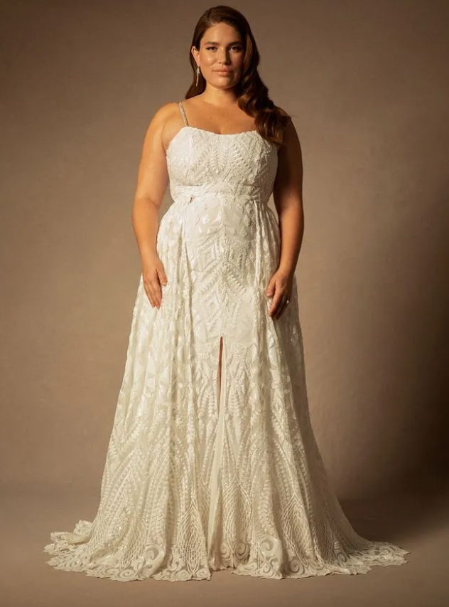 Best Sparkly Plus-Size Wedding Dress