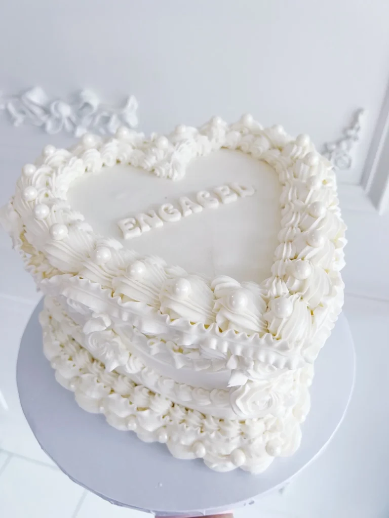 white-engaged-cake