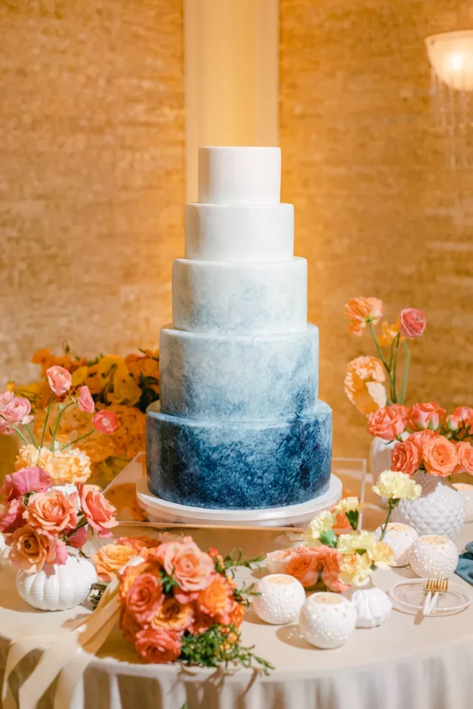کیک عروسی با آمبره اقیانوسی