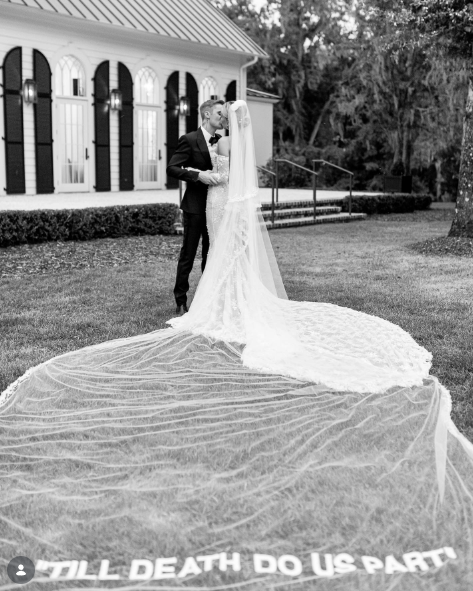 Hailey Bieber wedding dress